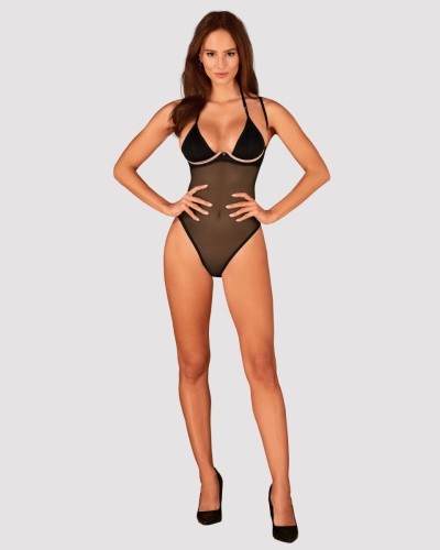 Obsessive Selinne teddy - эротическое женское боди, XS/S (чёрный)